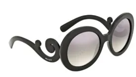 Prada Black/Gray Radiant Round Sunglasses - Stylish and Elegant Eyewear