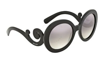 Prada Black/Gray Radiant Round Sunglasses - Stylish and Elegant Eyewear