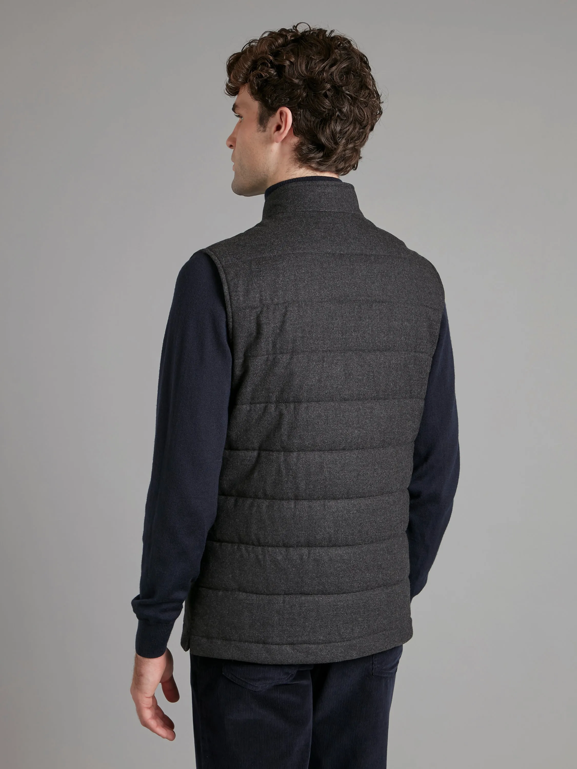 Quilted Gilet - Dark Grey