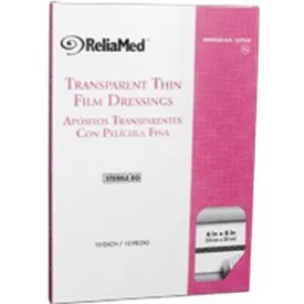 ReliaMed Sterile Latex-Free Transparent Thin Film Adhesive Dressing 6" x 8"