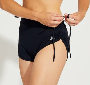 Side String Shorts Black, Supplex