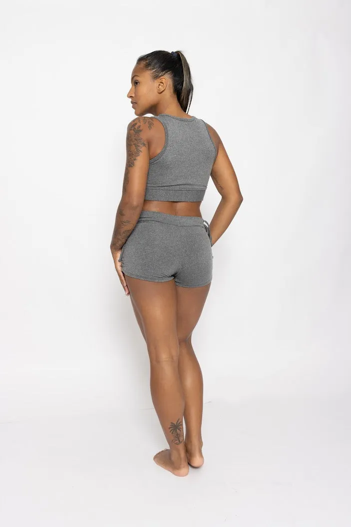 Side String Shorts, Mixed Gray, Supplex