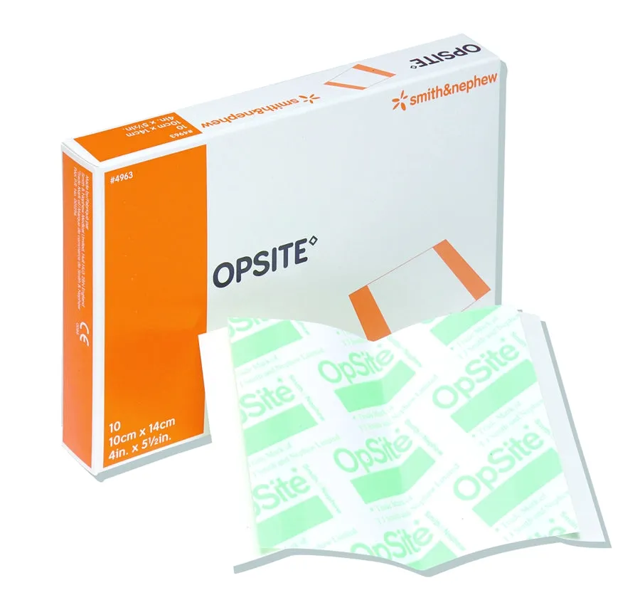 Smith & Nephew 4967 Opsite Transparent Adhesive Dressing, Water Proof Film, Moisture Vapor Permeable Size 25cm x 14cm