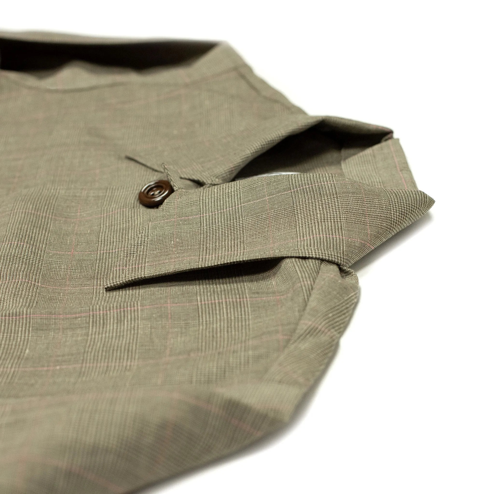 Tisserand Air relaxed jacket in deadstock Prince-of-Wales wool linen