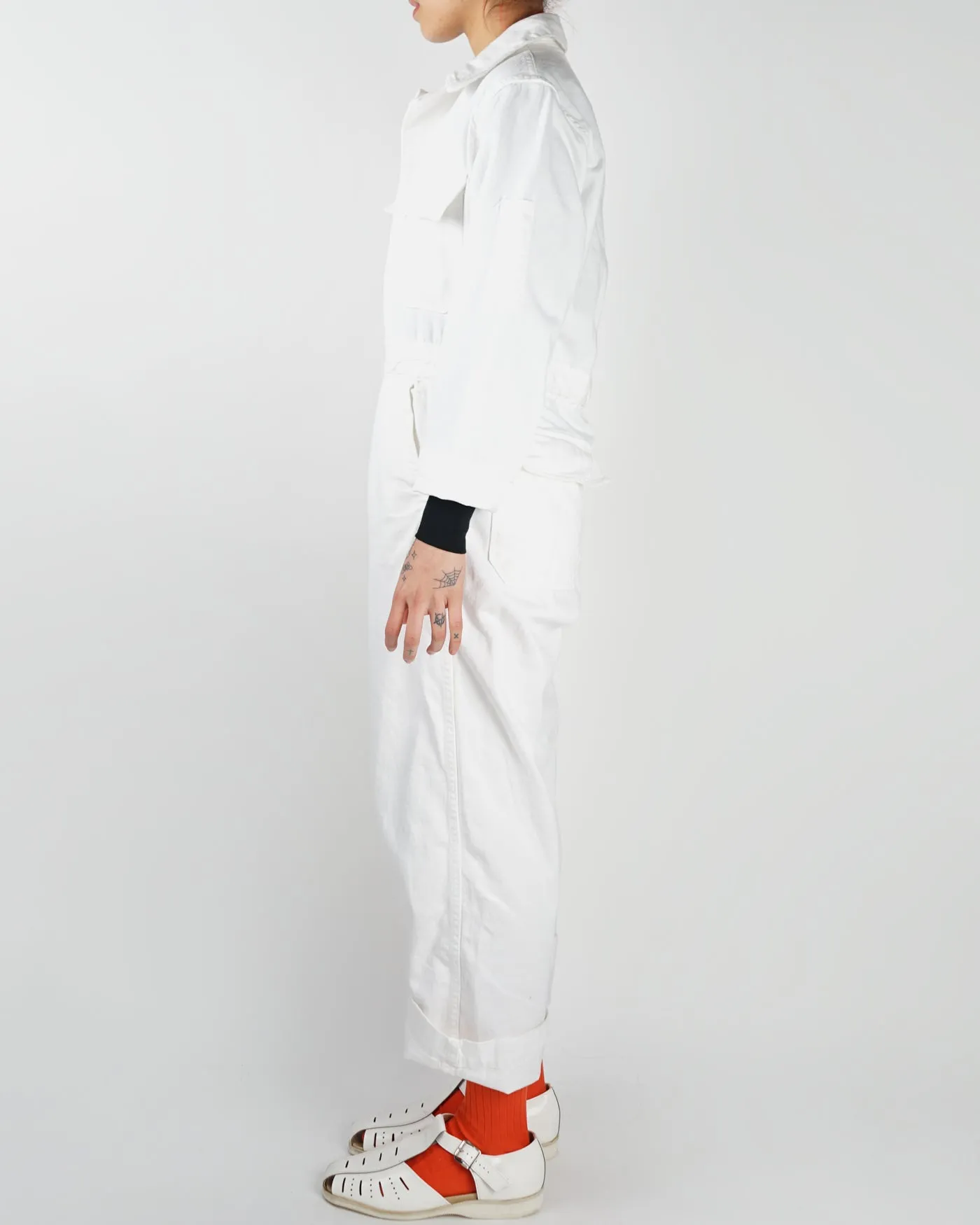 White Cotton Jumpsuits