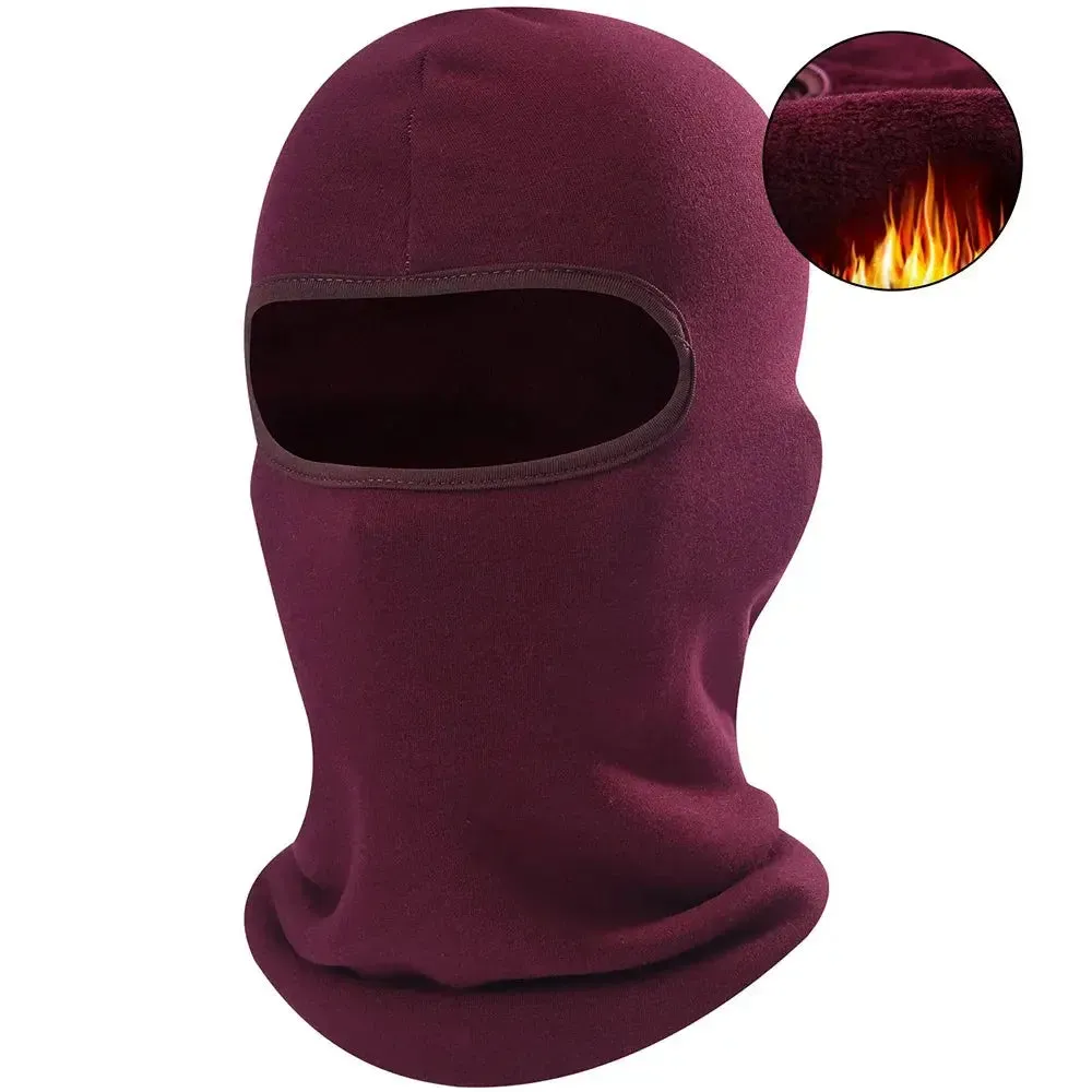 Winter Fleece Motorcycle Balaclava Moto Full Face Mask Cover Warm Windproof Motocross Motorbike Hood Cap Skiing Biker Men Helmet