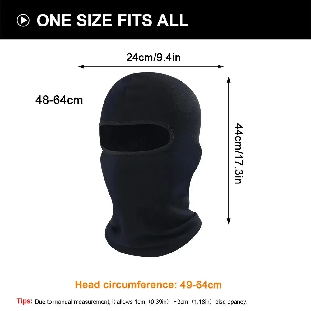 Winter Fleece Motorcycle Balaclava Moto Full Face Mask Cover Warm Windproof Motocross Motorbike Hood Cap Skiing Biker Men Helmet