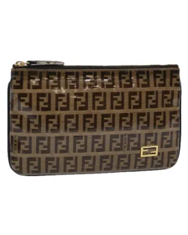 Zucchino Canvas Brown Pouch by Fendi - Authenticated (bs10758)