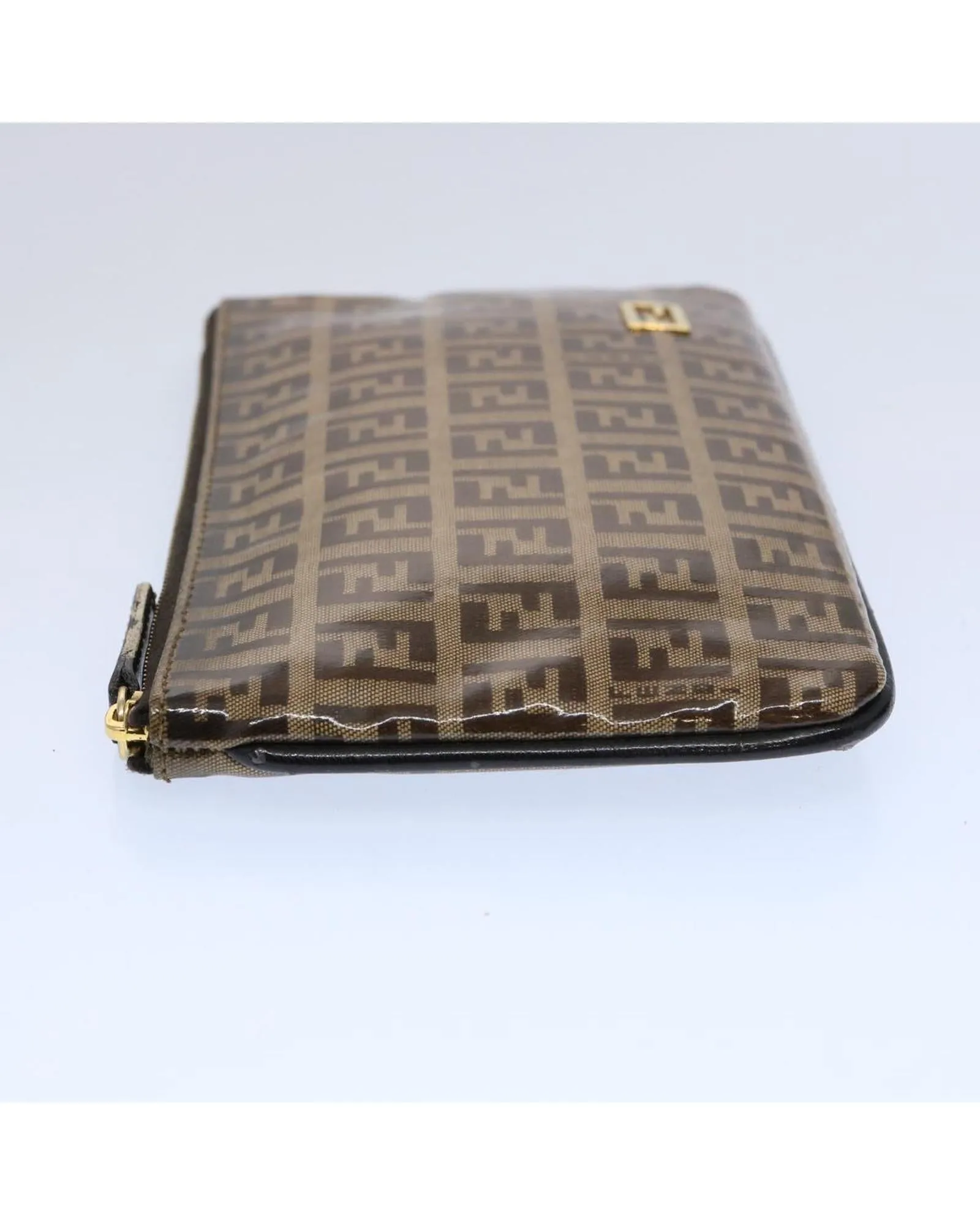 Zucchino Canvas Brown Pouch by Fendi - Authenticated (bs10758)