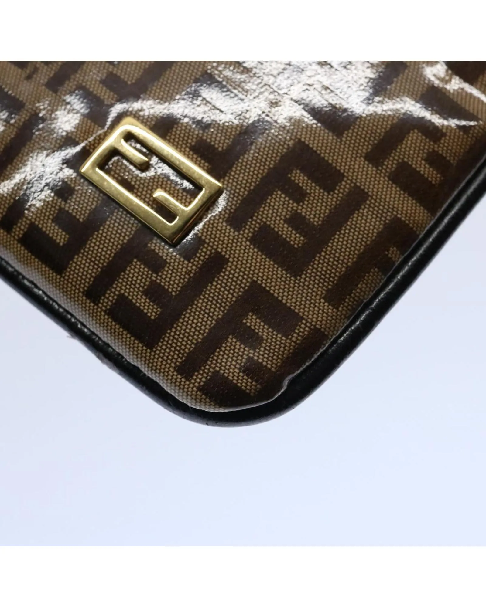 Zucchino Canvas Brown Pouch by Fendi - Authenticated (bs10758)