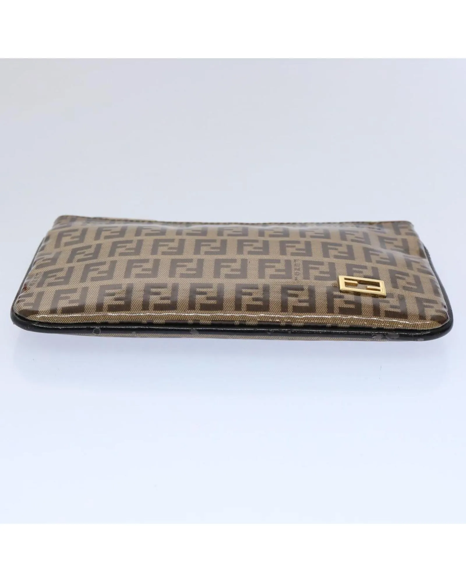 Zucchino Canvas Brown Pouch by Fendi - Authenticated (bs10758)